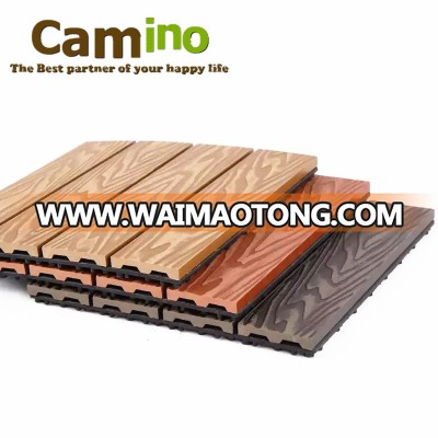 best selling decorative wpc diy tile decorative outdoor DIY square WPC/PVC decking tile